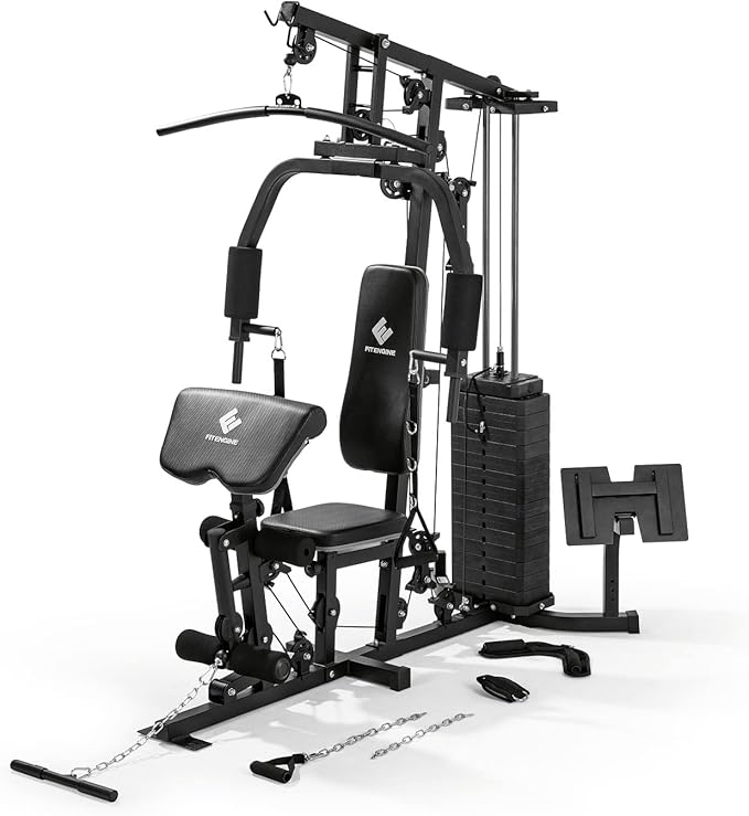 Kraftstation: Komplettes Home Gym mit 67 kg Gewichten