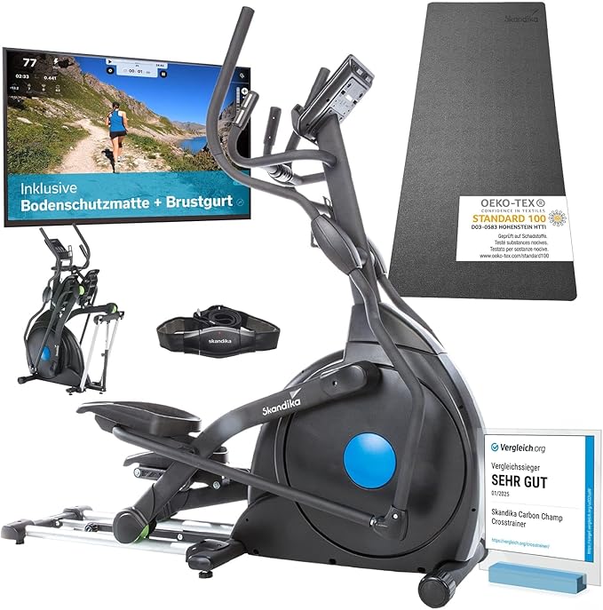 CardioCross Carbon Champ Elliptical Trainer | 54 lbs Flywheel