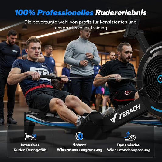 Rudergerät: Luftwiderstand, 10 Stufen & App