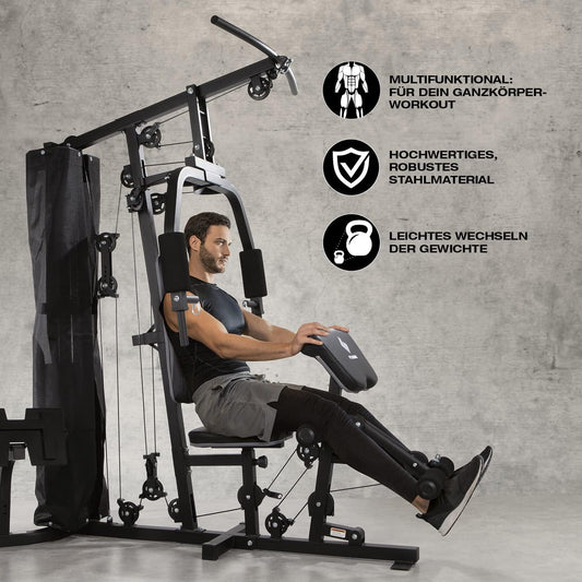 Kraftstation: Komplettes Home Gym mit 67 kg Gewichten
