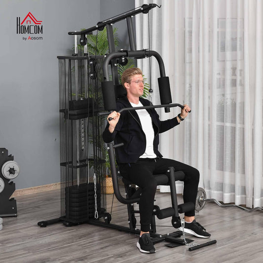 Kraftstation: Multifunktional mit Latzug, Butterfly und 45 kg Gewichten