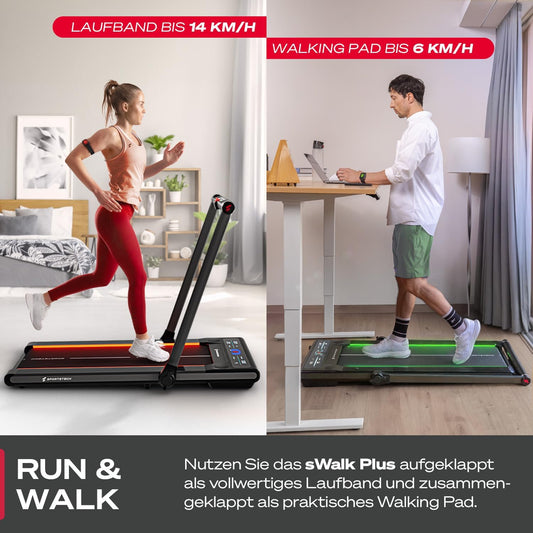 Klappbares LED‑Laufband: Walking Pad mit Bluetooth‑App