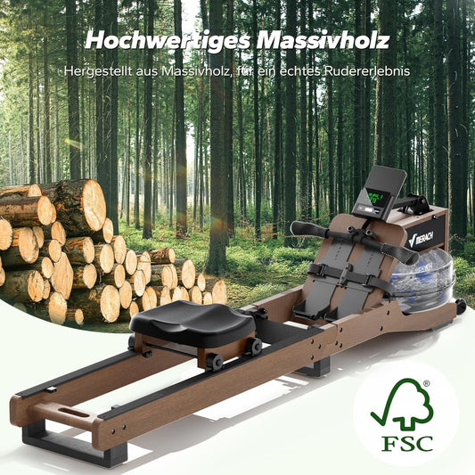 Wasser-Rudergerät aus Holz: Klappbar & interaktiv für Zuhause