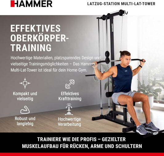 Multi Lat Tower Zugstation – Rückentrainer, Armtrainer, Bauchmuskeltrainer