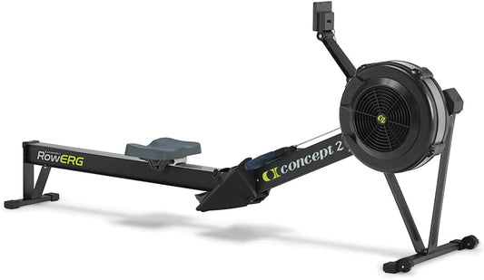 RowErg Modell D: Rudergerät mit Luftwiderstand, Standardbeinen, Schwarz