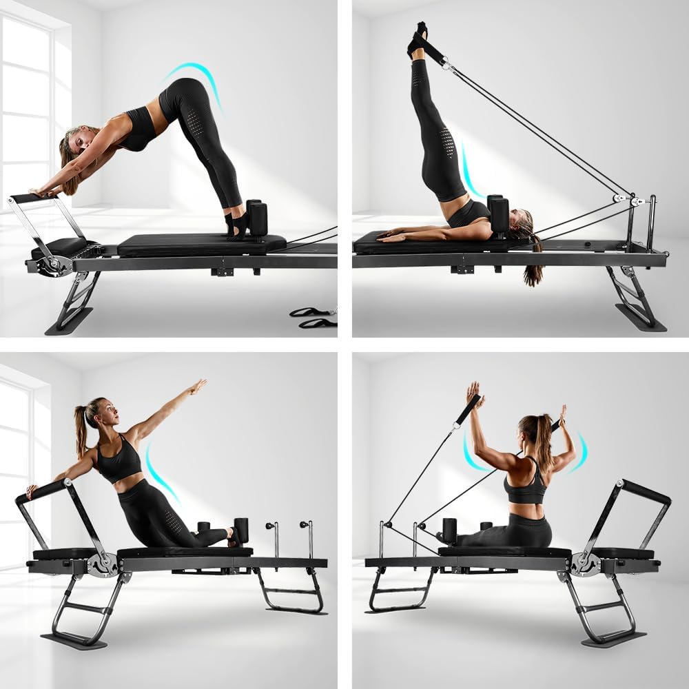 Pilates Reformer: Faltbar, für Core, Yoga & Krafttraining