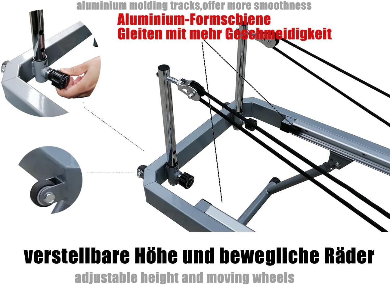 Pilates Reformer für Zuhause, Faltbarer Pilates Reformer Heimgebrauch