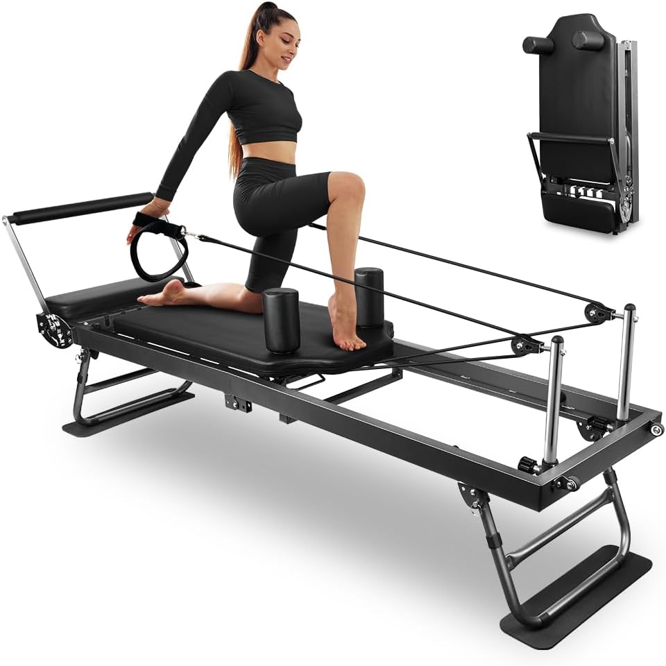 Pilates Reformer: Faltbar, für Core, Yoga & Krafttraining