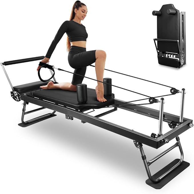 Pilates Reformer: Faltbar, für Core, Yoga & Krafttraining