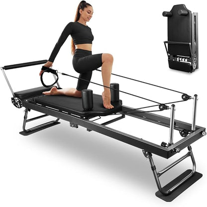 Pilates Reformer: Faltbar, für Core, Yoga & Krafttraining