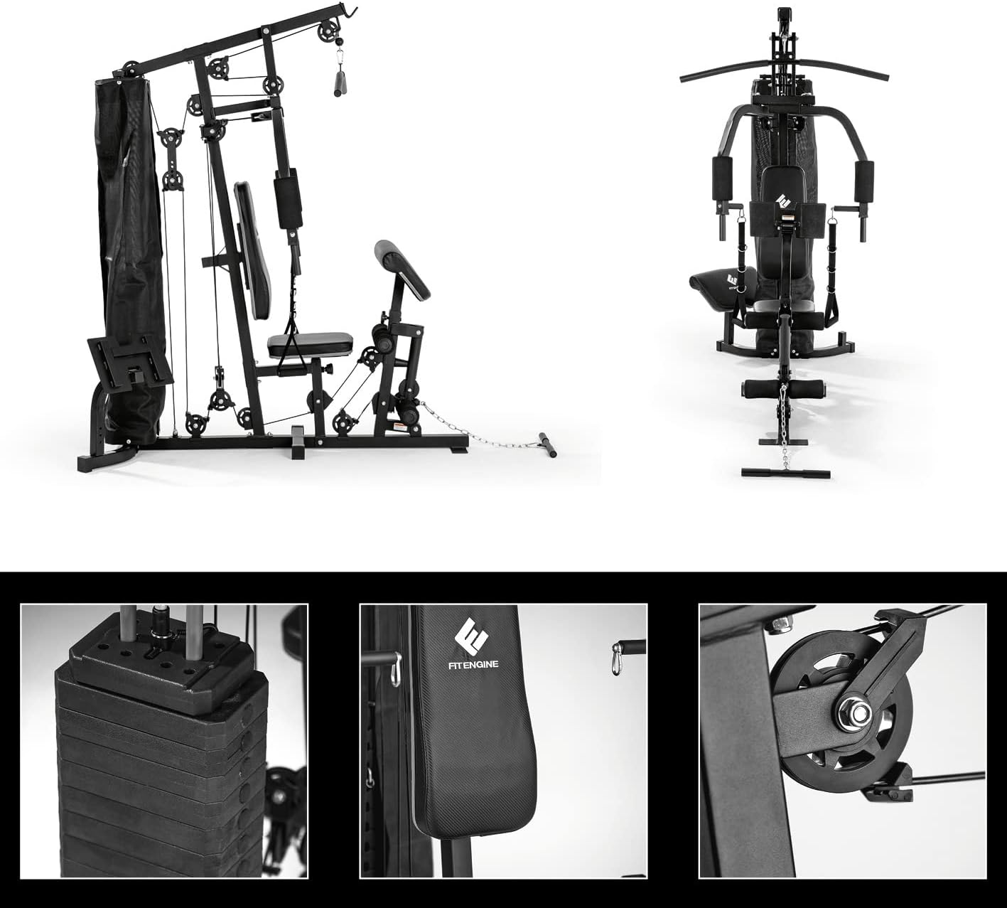 Kraftstation: Komplettes Home Gym mit 67 kg Gewichten