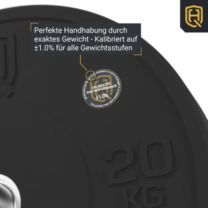 50mm Vollgummi Bumper Plates - Gewichtsscheiben Set für Training