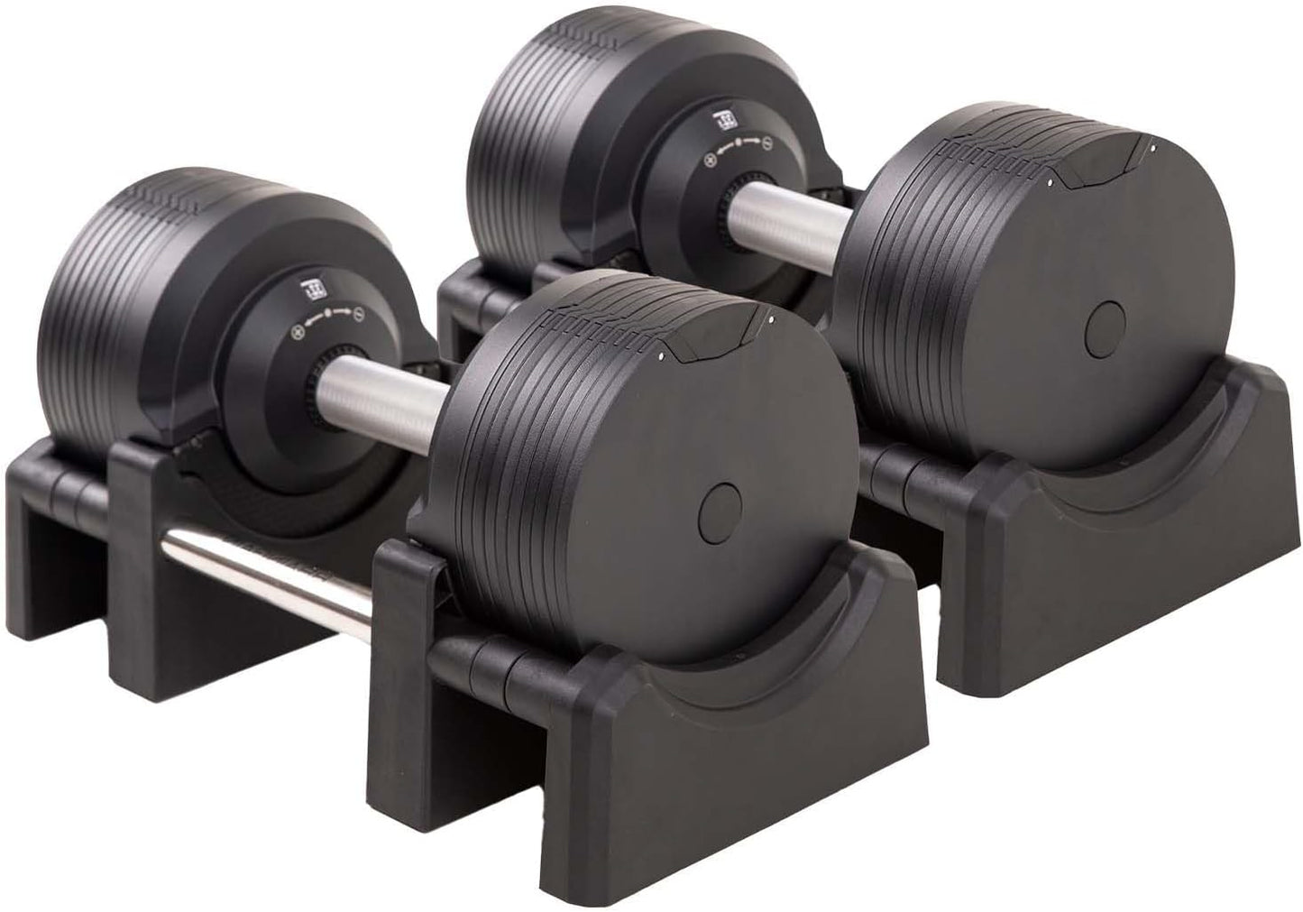 Verstellbare Hanteln: Chrom/Schwarz, Krafttraining für Zuhause