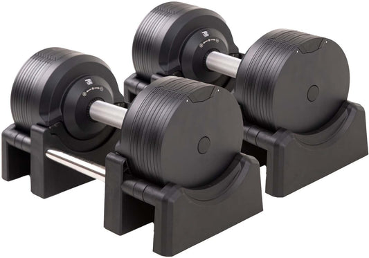 Verstellbare Hanteln: Chrom/Schwarz, Krafttraining für Zuhause