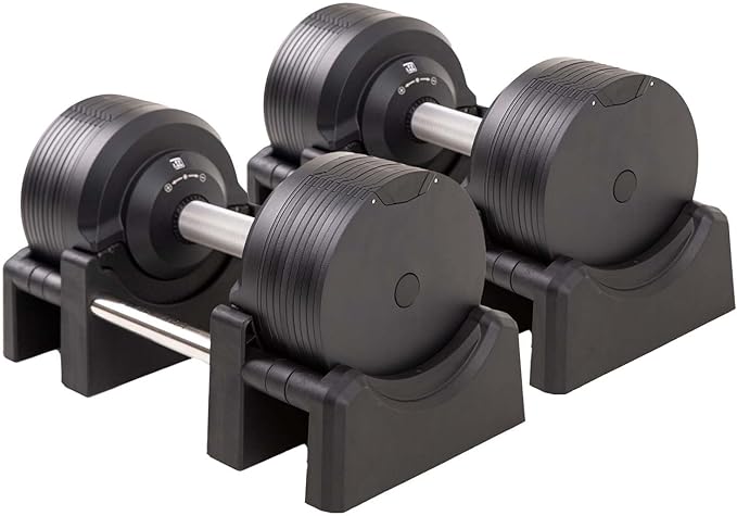 Verstellbare Hanteln: Chrom/Schwarz, Krafttraining für Zuhause