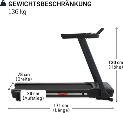 T-Serie: Laufband mit Steigung & Bluetooth, ideal fürs Heimtraining
