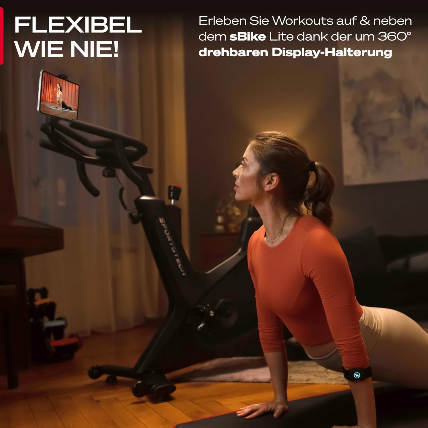 Sbike Lite: Heimtrainer mit App & Tablet-Halterung