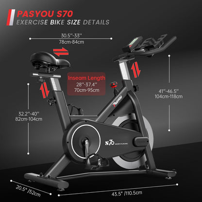 U S70 Indoor Cycling Bike - Heimtrainer Fahrrad mit RPM Monitor