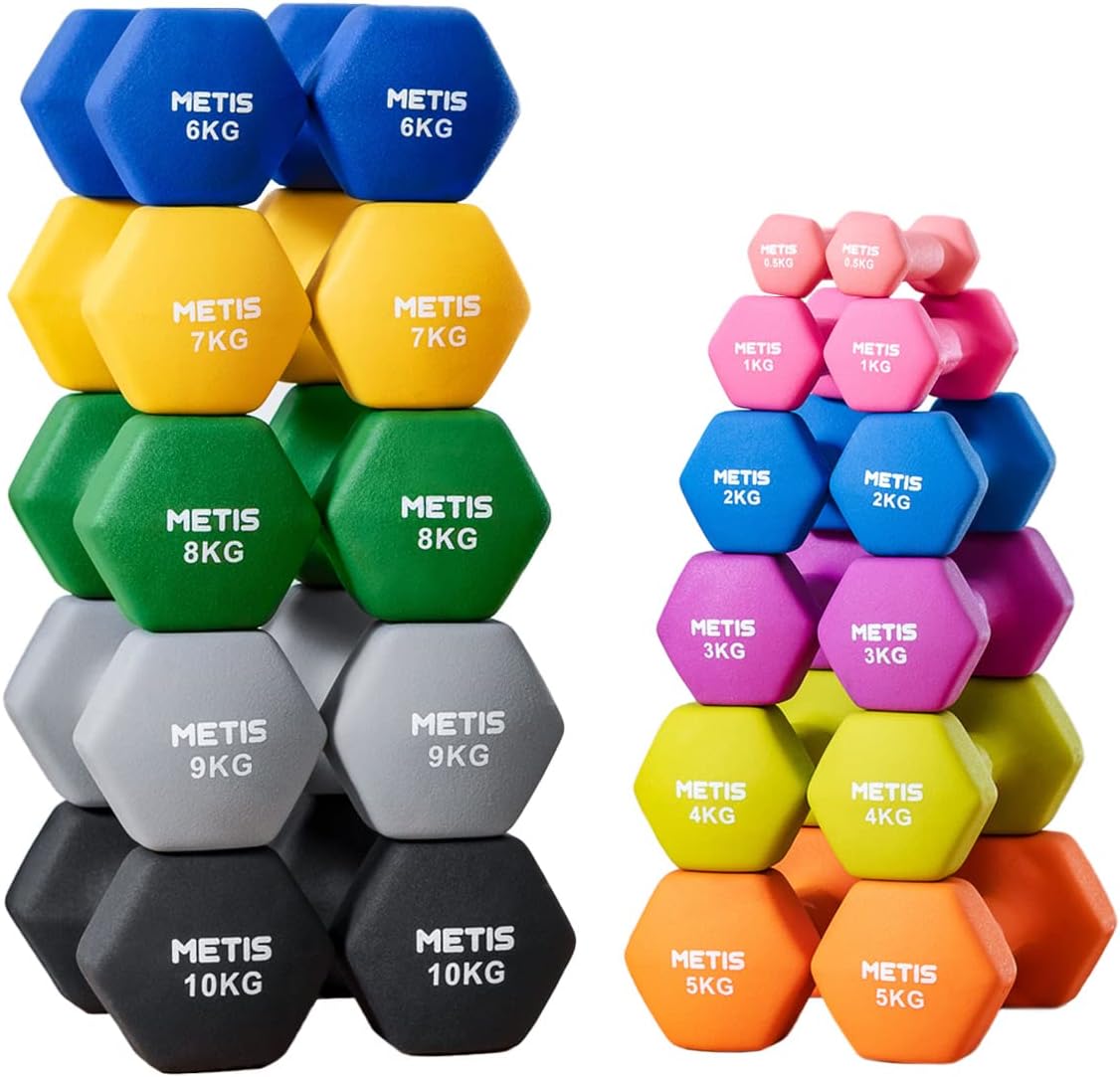 Neopren Hex Hanteln Set: Vielseitige Größen für Ihr Heimtraining