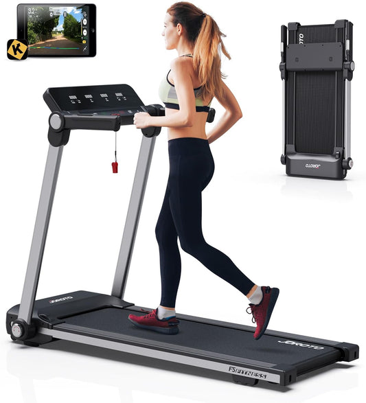 Klappbares Laufband für Zuhause – Fitness-Laufband mit App & LED