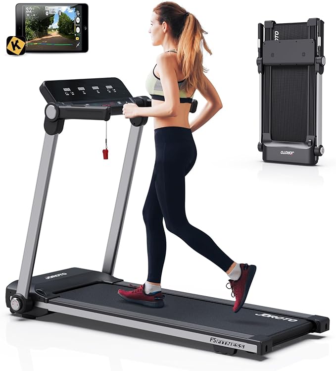 Klappbares Laufband für Zuhause – Fitness-Laufband mit App & LED