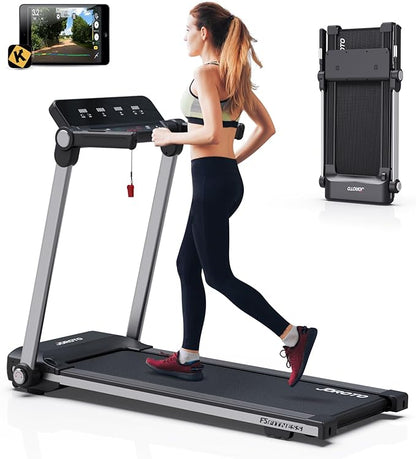 Klappbares Laufband für Zuhause – Fitness-Laufband mit App & LED