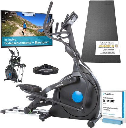 CardioCross Carbon Champ Elliptical Trainer | 54 lbs Flywheel