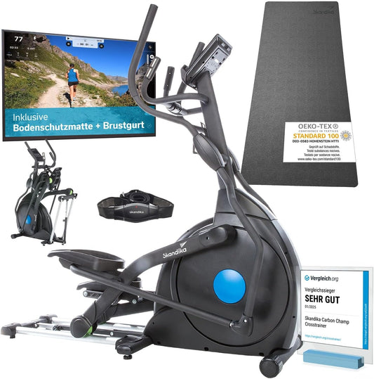 CardioCross Carbon Champ Elliptical Trainer | 54 lbs Flywheel