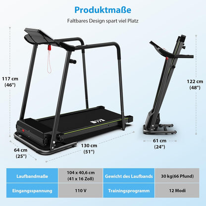 Senioren Laufband: Heimtrainer mit extra langen Handläufen für Senioren