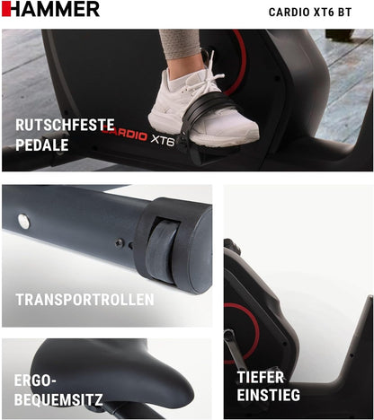 Cardio XT6/XT7 Ergometer Heimtrainer Fahrrad mit Bluetooth & App