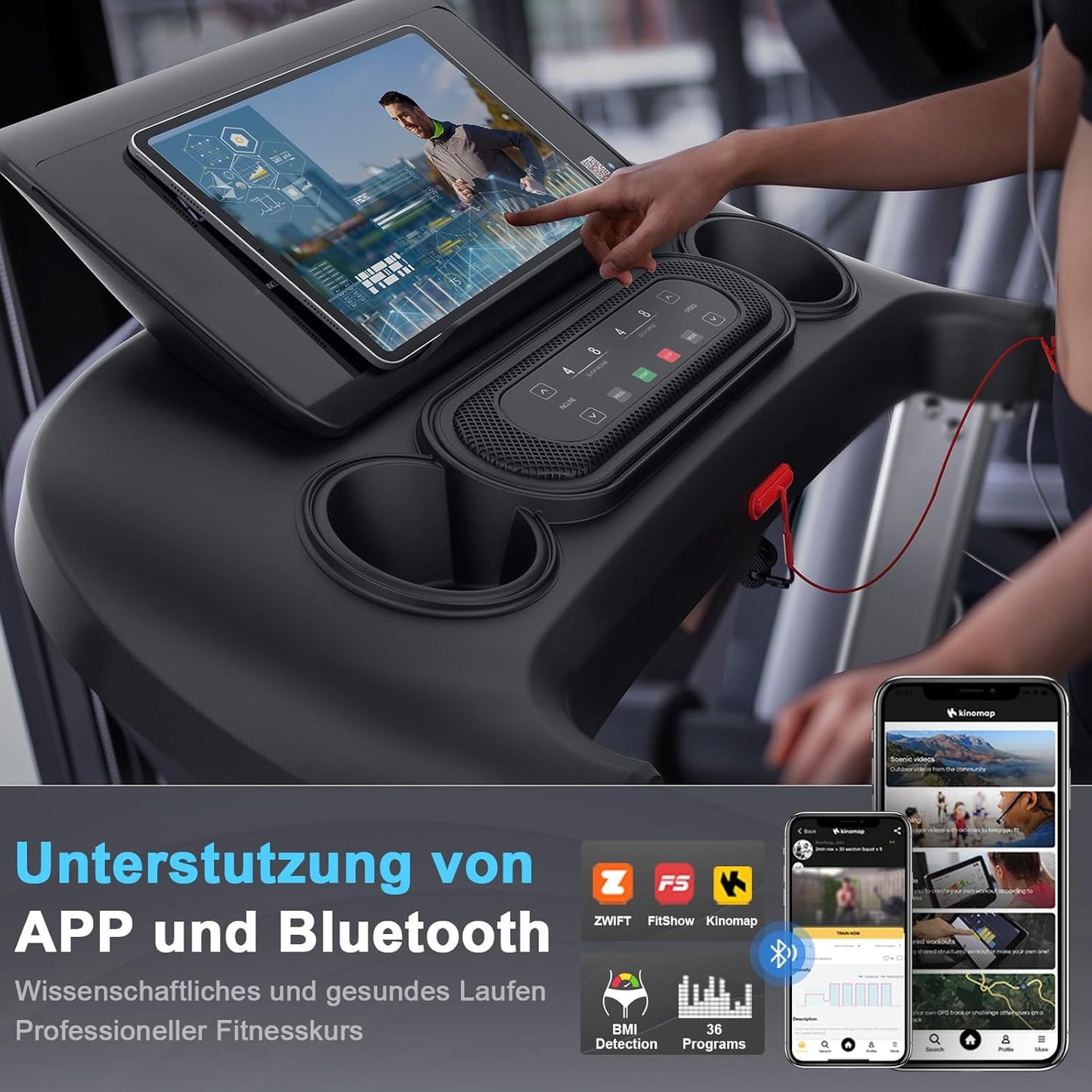 Laufband: Hochgeschwindig, 7 PS, große Lauffläche, klappbar