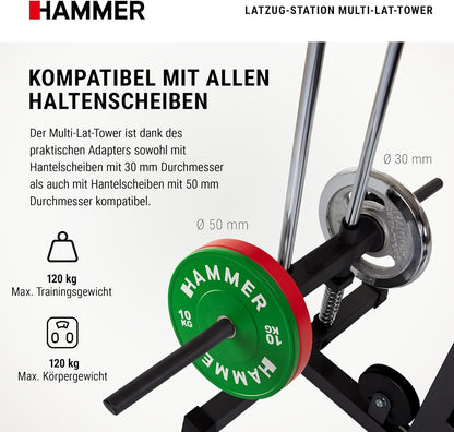 Multi Lat Tower Zugstation – Rückentrainer, Armtrainer, Bauchmuskeltrainer