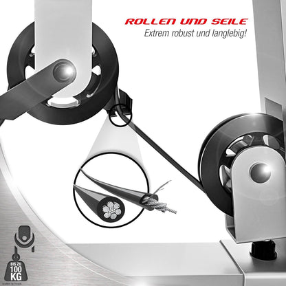 HGX200: Multifunktions-Kraftstation mit Stepper, Beinpresse & Powertower