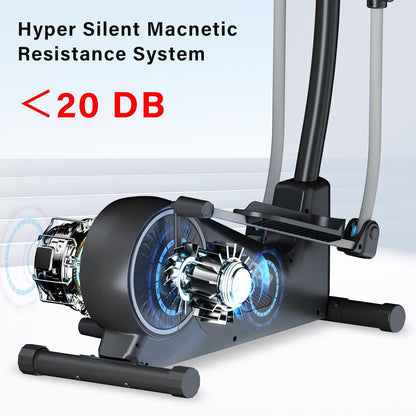 2-in-1 Crosstrainer für Zuhause mit App & LCD Monitor