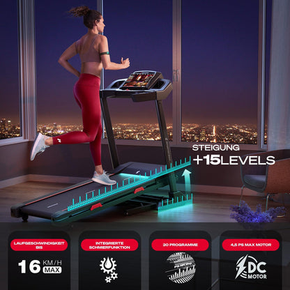 F31s: Profi-Laufband, 4,5 PS, 16 km/h, Bluetooth & App