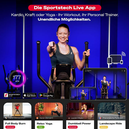 CX2: Crosstrainer mit App, 27 kg Schwungmasse & Generator