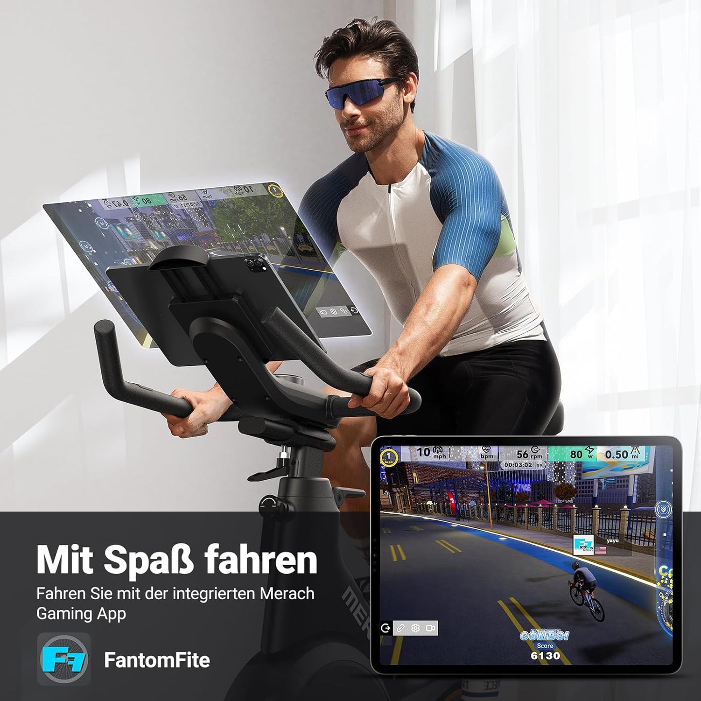 Heimtrainer: Leises Magnetrad mit App-Steuerung