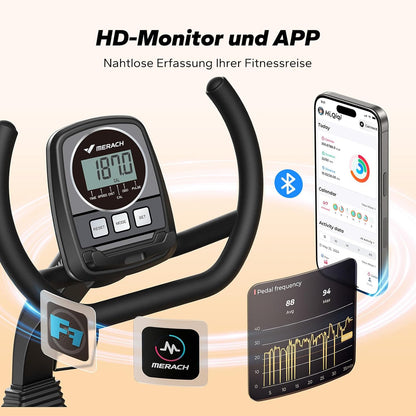 Recumbent Exercise Bike for Home Cardio Workout with Bluetooth