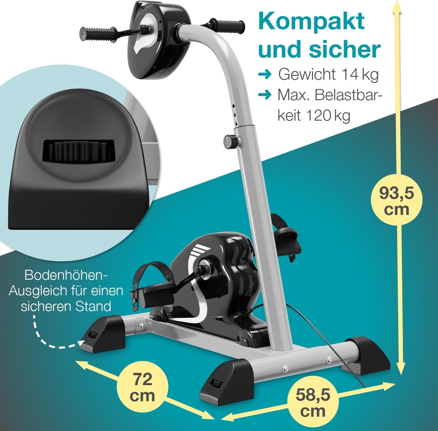 2-in-1: Arm- und Beintrainer mit Motorunterstützung