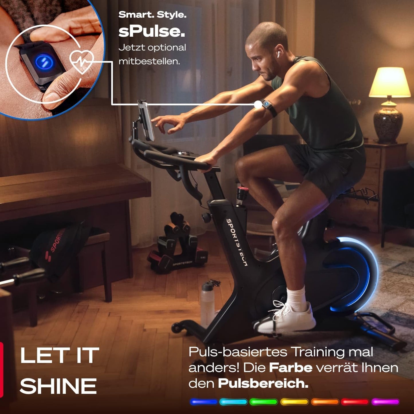 Sbike Lite: Heimtrainer mit App & Tablet-Halterung