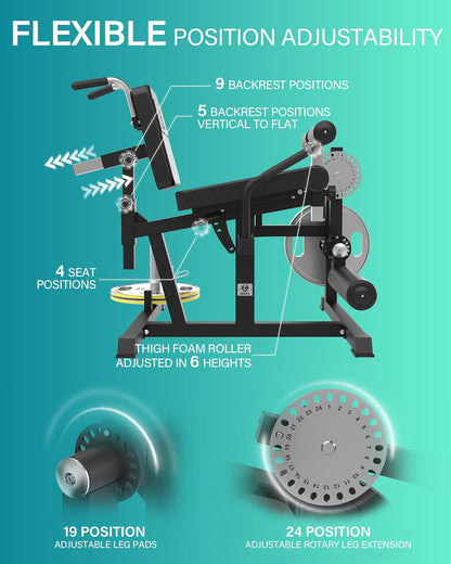 Beinstrecker & Beinbeuger Maschine - Professionelles Beintrainingsgerät für Zuhause