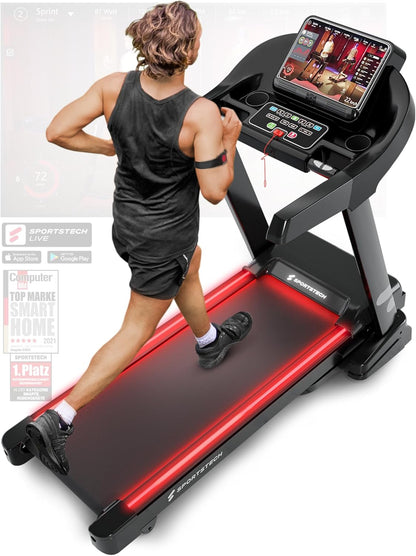 F37s: Klappbares Laufband, 7 PS, 20 km/h, Steigung & App