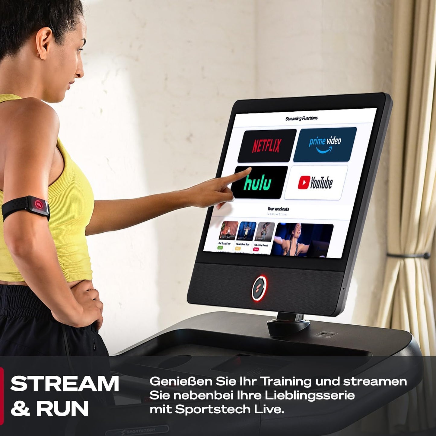 sTread Pro: Klappbares Laufband, 20 km/h, 15% Steigung, mit App