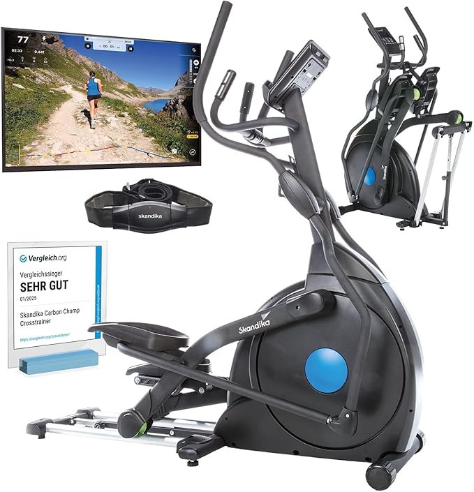 CardioCross Carbon Champ Elliptical Trainer | Bluetooth & Kinomap