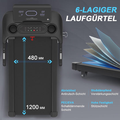 Laufband: Hochgeschwindig, 7 PS, große Lauffläche, klappbar