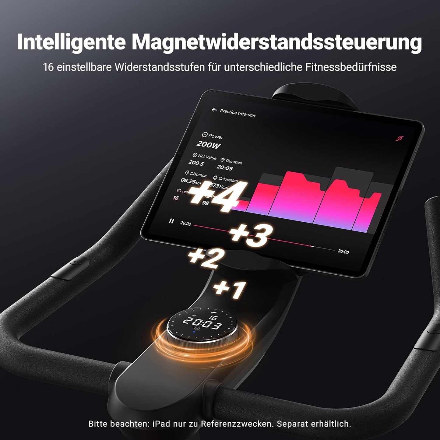 Heimtrainer: Leises Magnetrad mit App-Steuerung