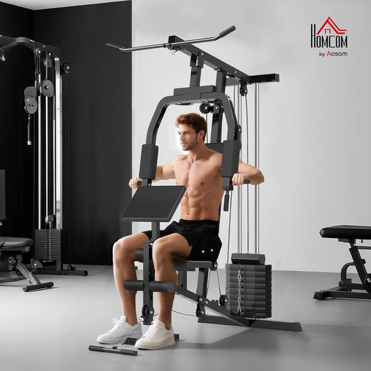 Home Gym Kraftstation – Latzug, Kabelzug, Brustpresse, Beintrainer