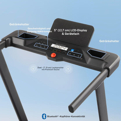 T-Serie: Laufband mit Steigung & Bluetooth, ideal fürs Heimtraining