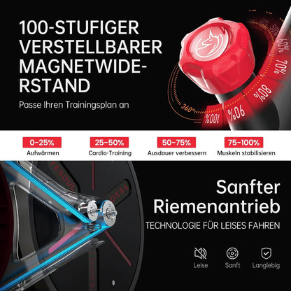 G1M Plus: Leises Indoor‑Bike mit 21,5″ FHD‑Display
