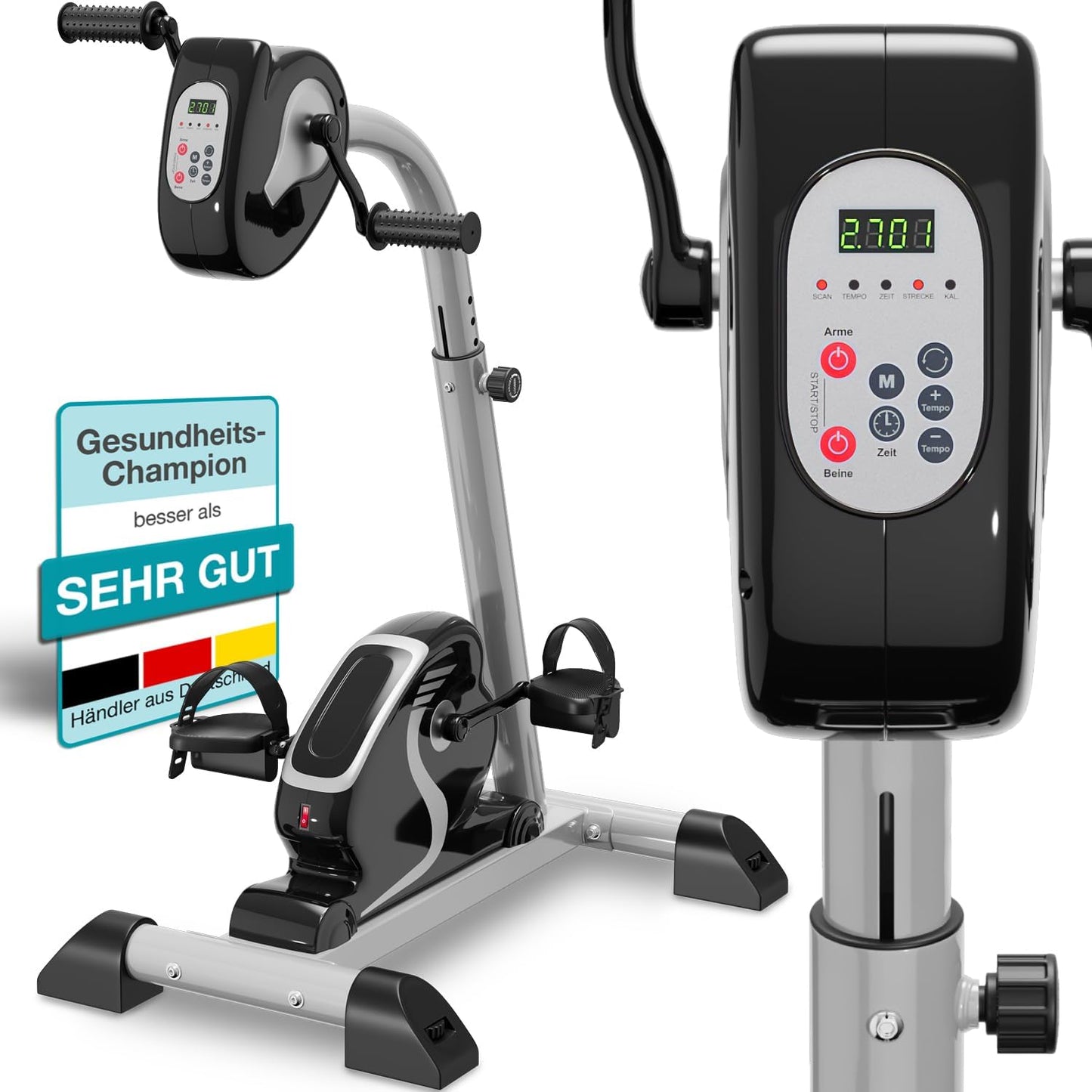 2-in-1: Arm- und Beintrainer mit Motorunterstützung